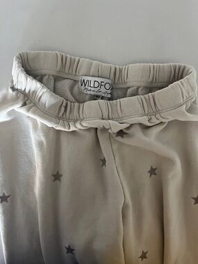 Wildfox Beige Star Print Joggers